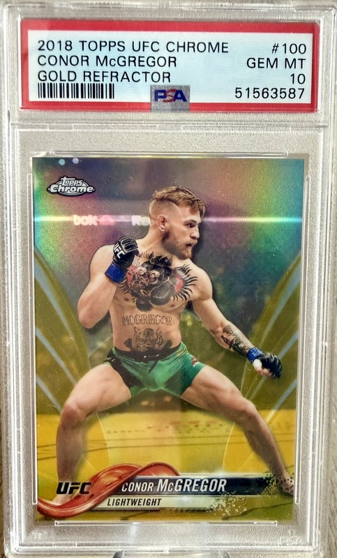 2018 Topps UFC Chrome Conor McGregor Gold Refractor /50 PSA 10