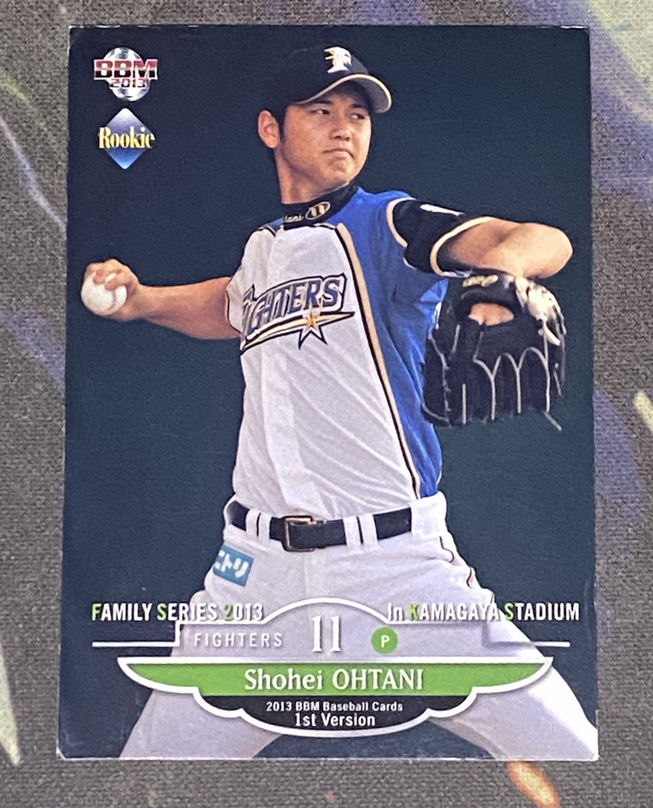2013 BBM 1ST VERSION Shohei Ohtani RC Green Wing Kamagaya Stadium #KP2 SSP GRAIL