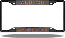 Sam Houston ALUMNI Black License Plate Frame