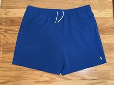 Polo Ralph Lauren Men's Swim Shorts Blue/Yellow Size 3XB Pony Swimwear Trunks