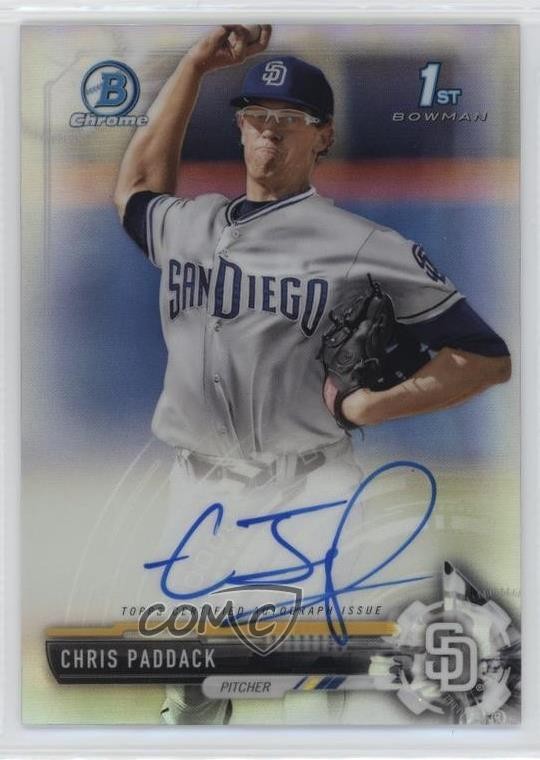 2017 Bowman Chrome Prospect Auto Refractor /499 Chris Paddack #CPA-CP Auto 0l44
