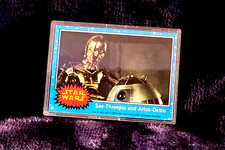 1977 Topps Star Wars #2 C-3PO & R2-D2 Droids Card Near Mint Vintage Blue Border