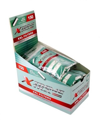1 Box (20 Beutel) XTREME XTRA XXL Menthol Filter, Slim & Long, 6 x 22 mm
