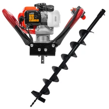 XtremepowerUS V-Type 55CC 2 Stroke Gas Post Hole Digger One Man Auger Motor