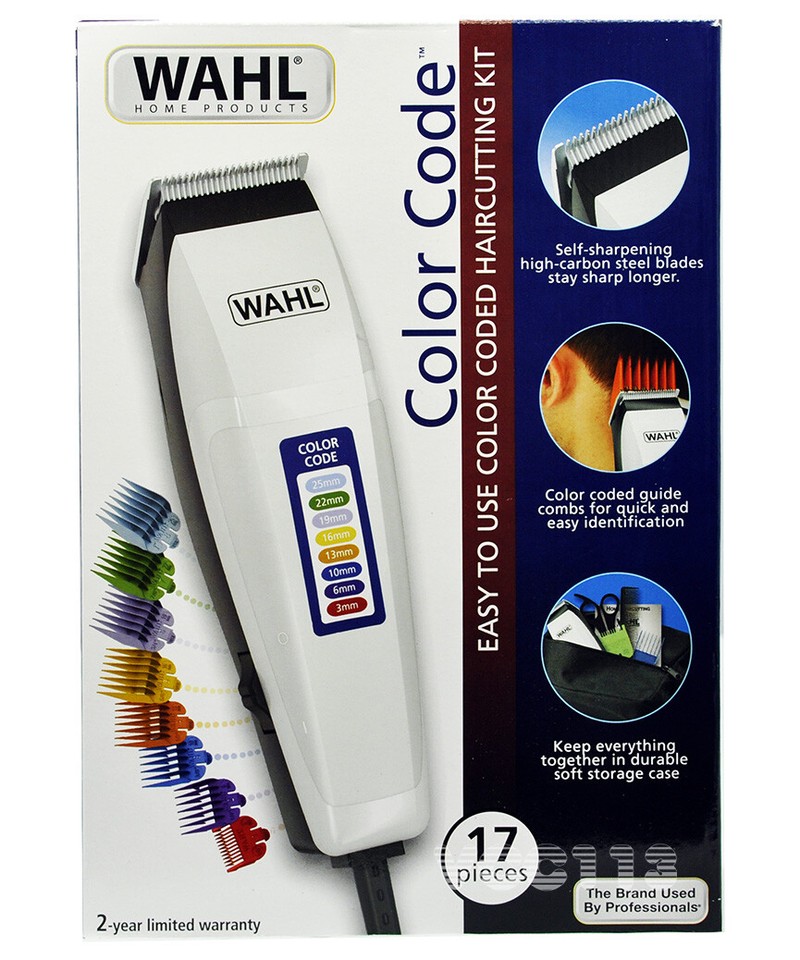 WAHL Color Code 17 Piece Haircutting Kit 09155-2708 Now With Taper ...