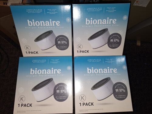 Lot of 4 Bionaire True Hepa Replacement Filters Type K