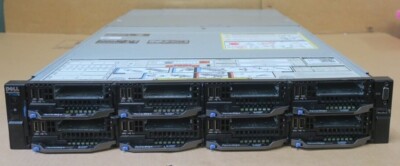Dell PowerEdge FX2S Switched Gehäuse + 8x FC430 E5-2630v3 16GB 2Bay Node Server