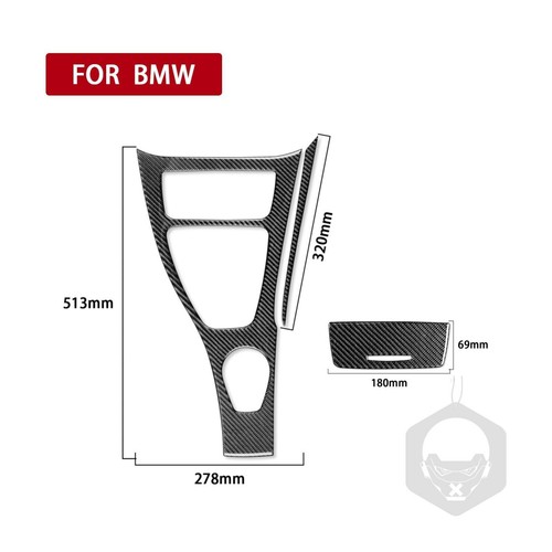 3Pcs Real Carbon Fiber Console Gear Shift Panel Cover For BMW 3 Series E90 05-12 - Picture 7 of 24