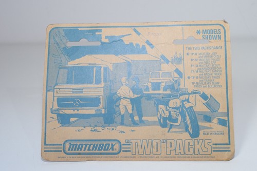 A94 1:60 3 INCH MATCHBOX LESNEY TWO PACKS TP-12 MILITARYPOLICE AND FIELD CAR MIB - Picture 9 of 9