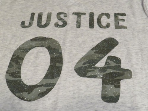 NEW Girls JUSTICE 3 Piece Lot Camouflage Leggings Glitter Shirts/Cat 10/12 PLUS - Picture 3 of 8