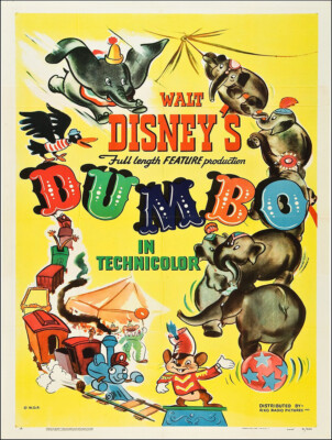 Vintage Disney Dumbo Movie Ad Reproduction Metal Sign FREE SHIPPING