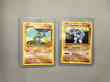 Pokémon TCG Machoke And Machop Base Set 34/102 Regular 1st Edition Uncommon
