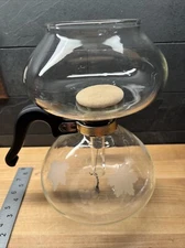 Vintage Silex UP-4 #2 Vacuum Coffee Pot W/ Etched Grape And Leaf Urn