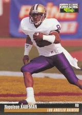 Napoleon Kaufman 1995 Classic Pro Line  #92   RC Raiders Football Card