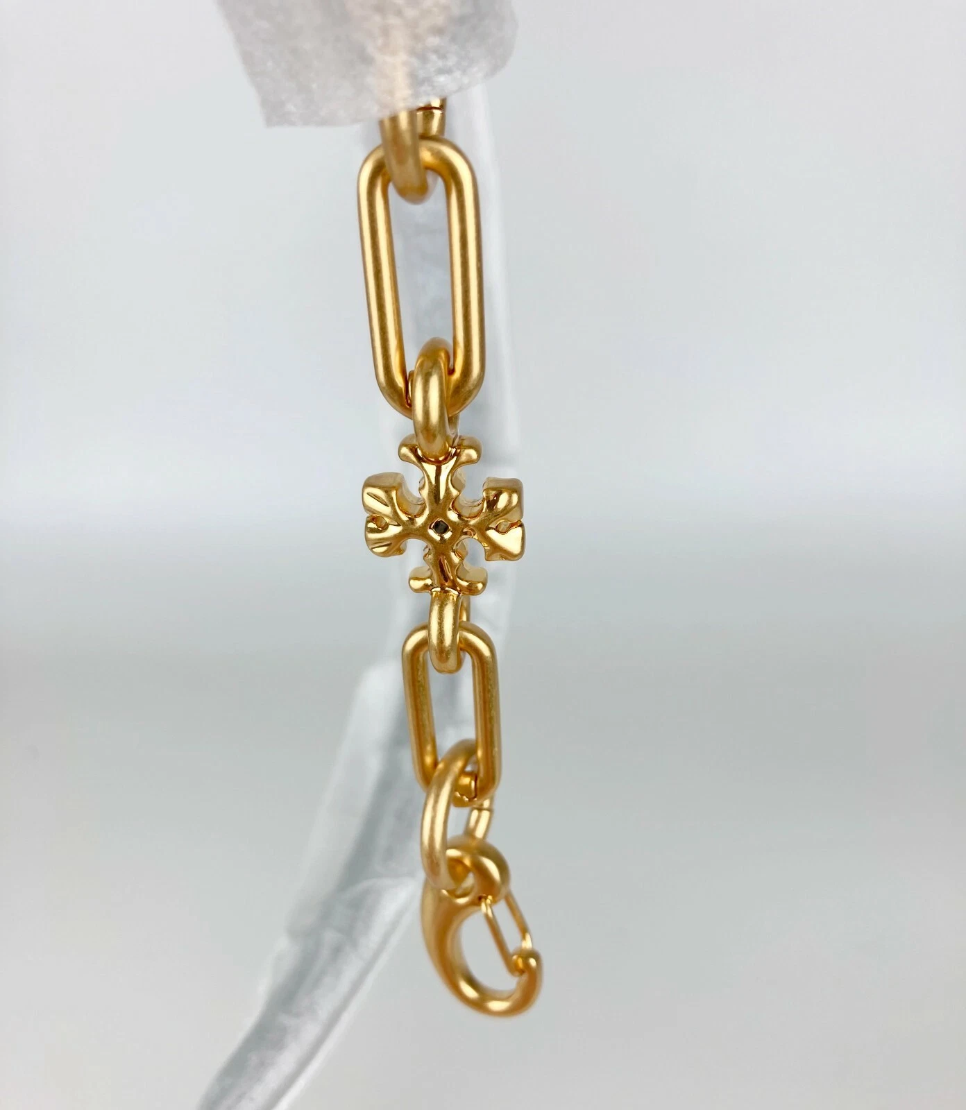 Borsa a tracolla nuova con etichette TORY BURCH Fish appliqué Frame Artico prezzo al pubblico consigliato $598