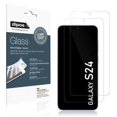 2x Schutzfolie für Samsung Galaxy S24 - Anti-Shock 9H Folie dipos Glass