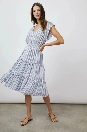 Brand New Rails Amellia Dress - New Haven Stripe $218 - Picture 2 of 11