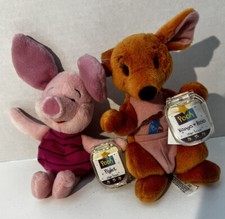Mattel Disney Kanga and Roo And Piglet Plush Stuffed Animal Vintage 6" 1997