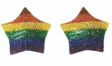 Womens Rhinestone Rainbow Pasties One Size