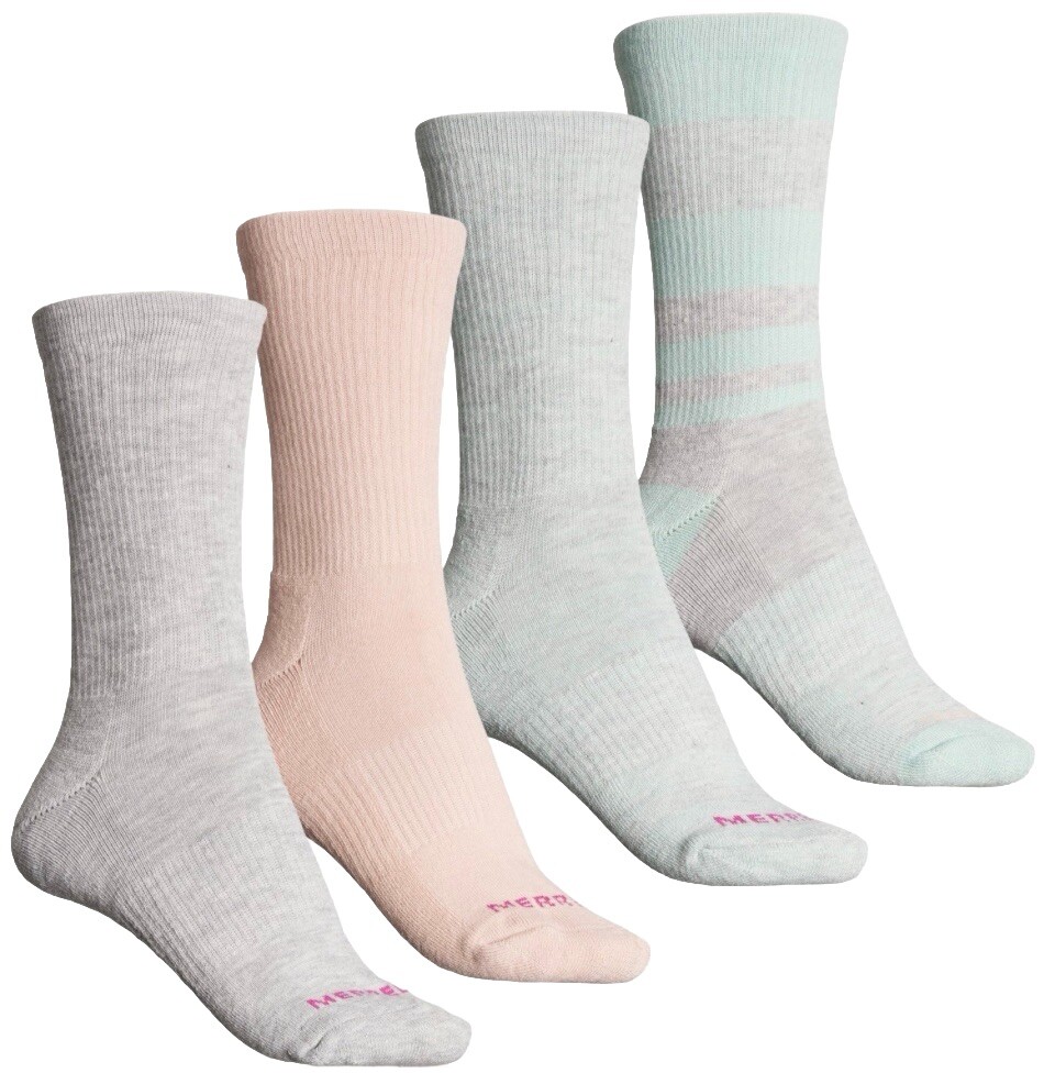 Merrell Calze Donna a Righe Blocco Confezione da 4 Crew Taglia S M Nuove