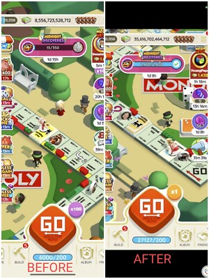 Dice Boost Get 20k/25k- Jingle Joy- Monopoly Go -service Up & Side Event- 