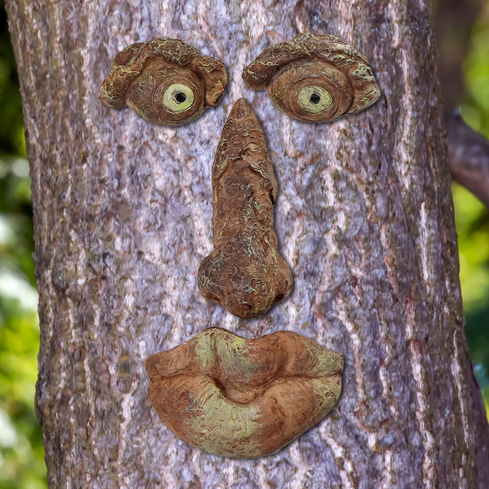 Resin Tree Monsters Face DIY Bark Face Decoration Halloween Easter