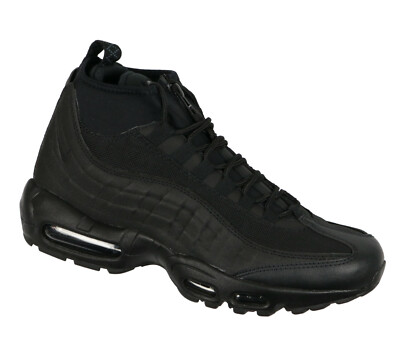 NIKE Air Max 95 Sneakerboot Shoes sz 8 Triple Black All Weather Rugged 888410004432 | eBay