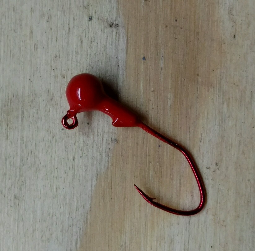 100ct. 1/16oz Red jig head with 2 red Eagle Claw Lil' Nasty hook eBay
