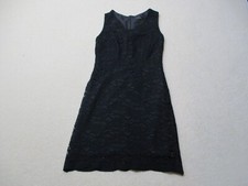 VINTAGE St Michael Dress M&S Womens UK 10 Black Lace Tank Sleeveless EU 38