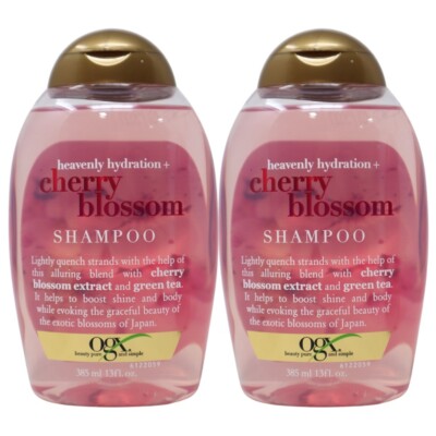 Pack of 2x OGX Heavenly Hydration Shampoo, Cherry Blossom, 13 Oz