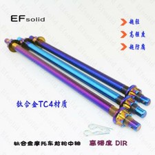1 x M12 240/260/280/300mm Titanium Motorcycle Axis Axle Roller with Nuts P1.25
