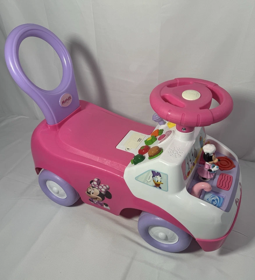 Minnie Mouse Ride On Car Toy Kiddieland Disney Happy Kitchen Pink Lights & Sound - Image 2 of 4