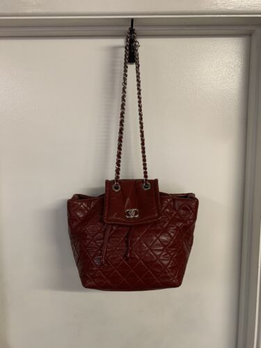 CHANEL Beijing Red Quilted Lambskin 2-in-1 Backpack Bag | eBay
