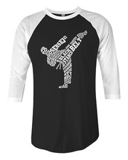 Karate Typography Unisex Raglan T-Shirt Martial Arts Gift Idea