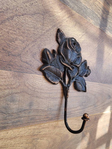 Rose Wall Hook, PICK YOUR COLOR, Handmade, Original design. Hanger, Victorian - Picture 7 of 10