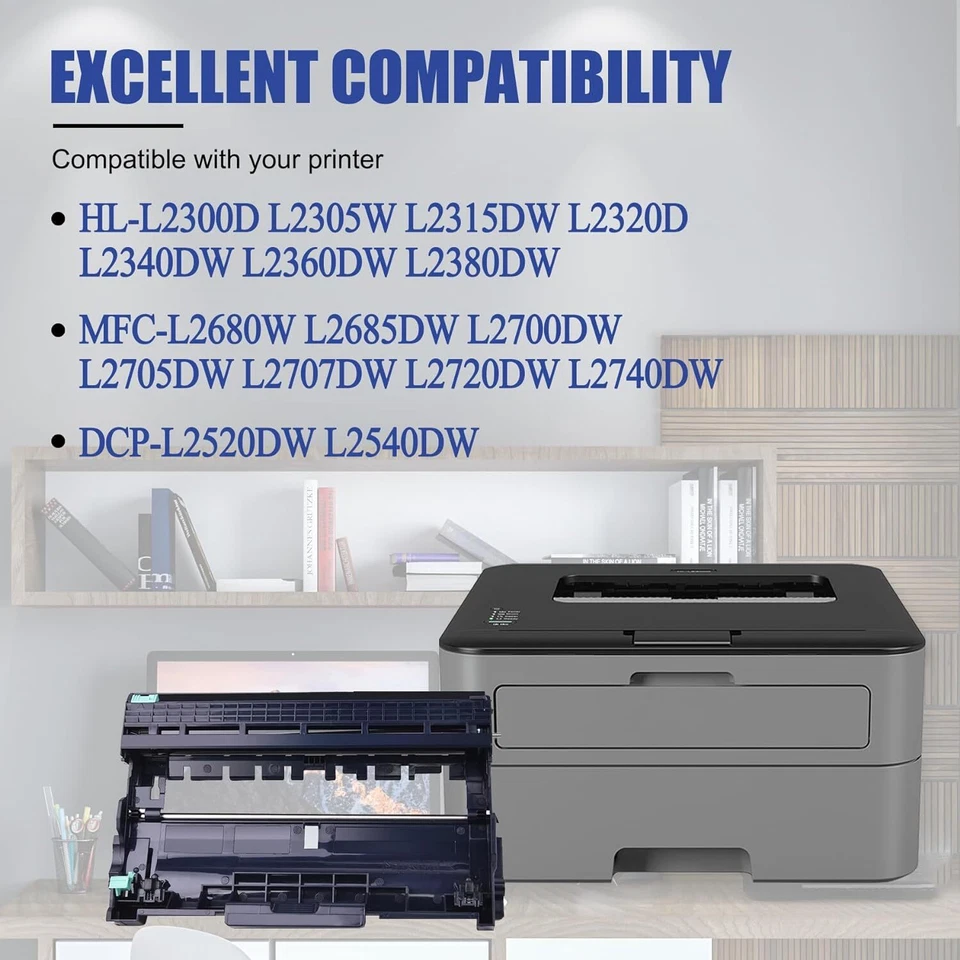 DR630 Drum Unit Replacement for Brother HL-L2300D 2305W MFC-L2680W L2685DW - Image 2 of 4