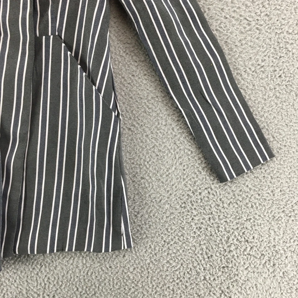 Chaqueta Blazer BCBGeneration Mujer Xx Gris Manga Larga Frente Abierto Rayas Foto 3 de 4