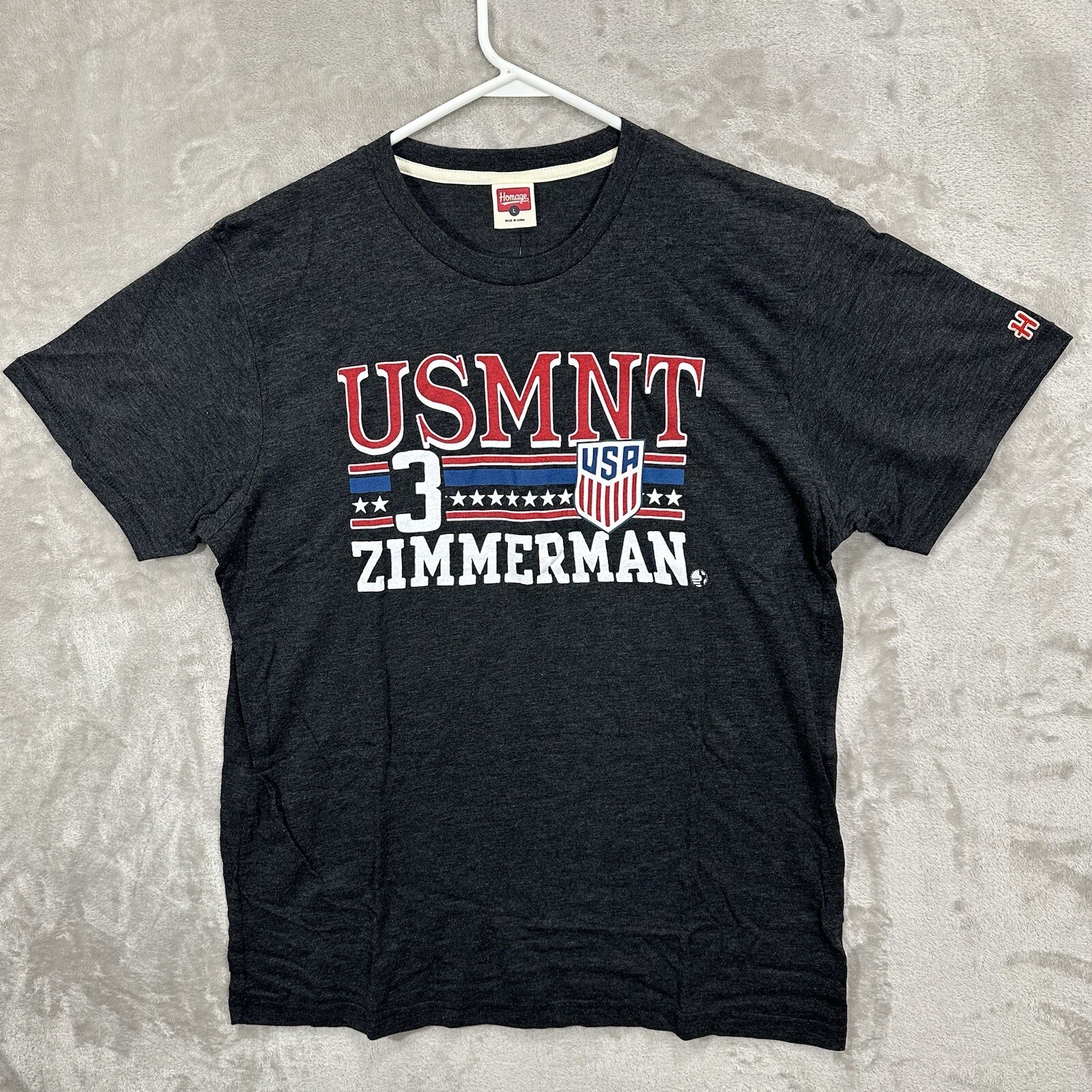 Walker Zimmerman USMNT Homage Jersey Tri-Blend T-Shirt - Charcoal