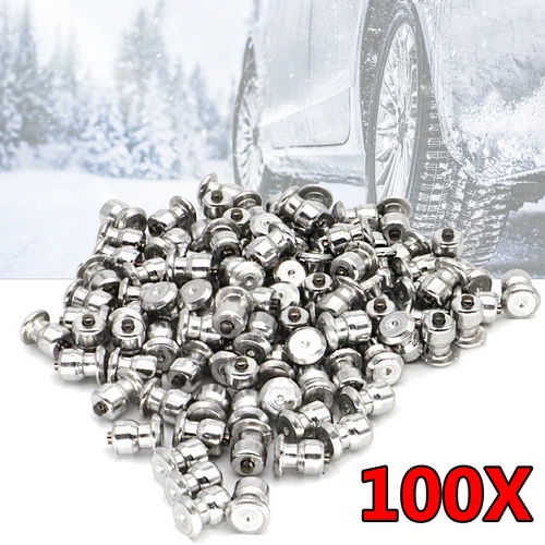 100PCS 10mm Car Tire Spikes Anti-slip Studs Screw Steel Snow Ice Road Winter USA - Picture 11 of 11