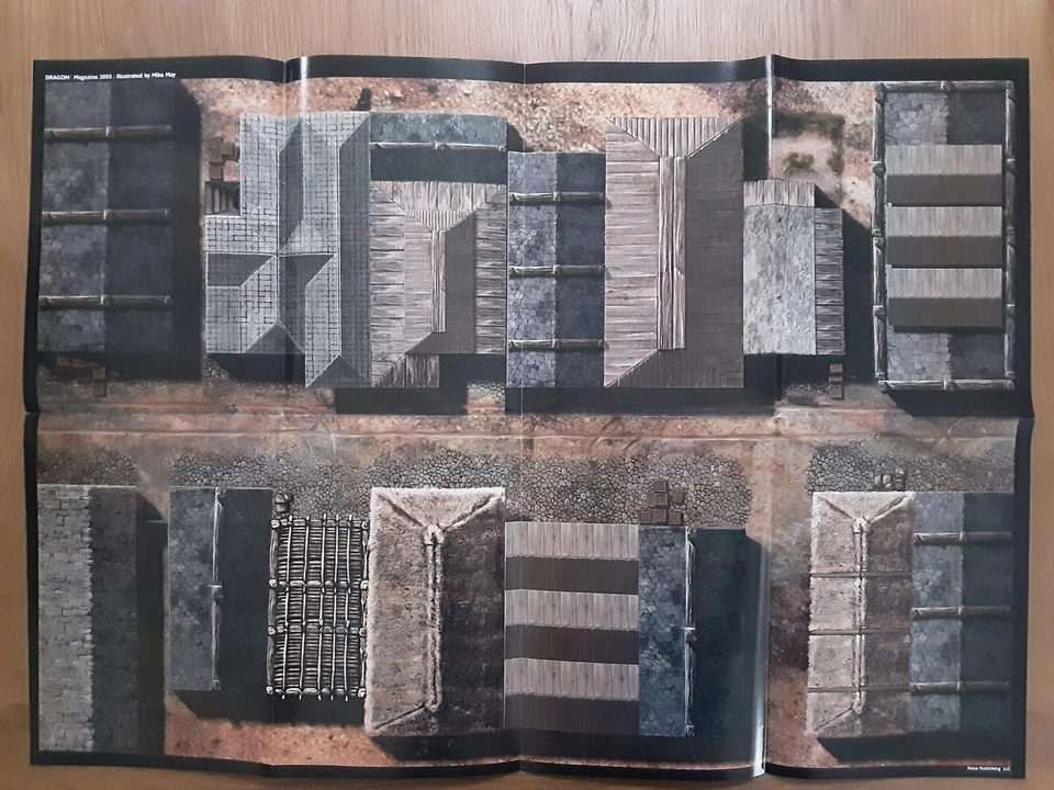 Incursion Poster With Town Map, From Dragon Magazine 2003, Paizo, D&D RPG - Image 2 of 3