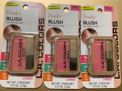 L.A. Colors Velvety Powder Blush CBSB341 *SWEET CHEEKS* Lot Of 3  New & Improved