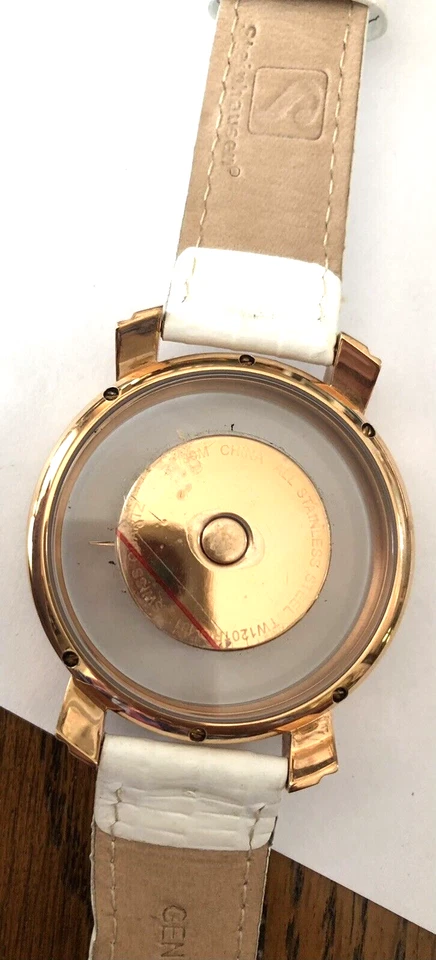 Reloj STEINHAUSEN correa blanca y cara modernista transparente nuevo sin etiquetas Foto 2 de 3