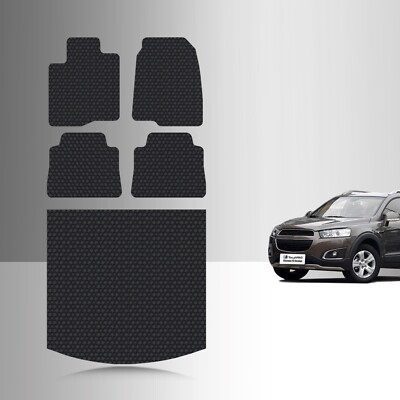 ToughPRO Full Set Floor Mats Black For Chevrolet Captiva Sport 2012-2015