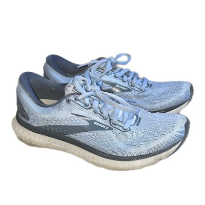 Brooks Glycerin 18 Women's Running Shoes Size 7B Gray Grey and Light Blue  Pale