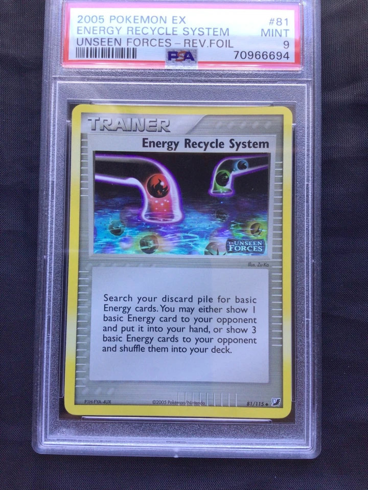 Pokemon Cards: EX Unseen Forces Reverse Holo: Energy Recycle System 81/115 PSA 9 - Image 2 of 4