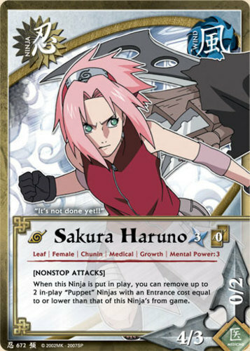 サクラ　No.1 Sakura Haruno - N-672 - Common - 1st Edition - Foil Foretold