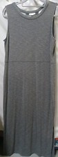 J. Jill Fit Sleeveless Dress Womens Small Gray Coastal Minimal Beachy Casual