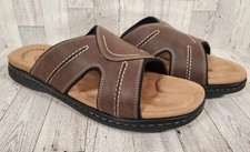 Dockers Sandals Mens Size 13M Brown Sunland Casual Slide Shoes Memory Foam NEW