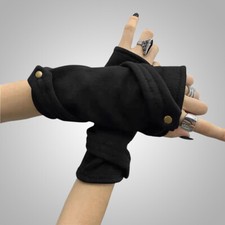 Women's Gothic Gloves Harajuku Punk Sleeves Unisex Half Finger Mittens
