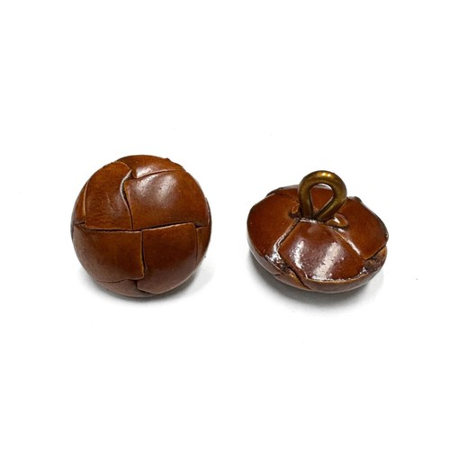 Botones de cuero genuino - estilo vintage negro y marrón - paquete de 6 - Imagen 14 de 16